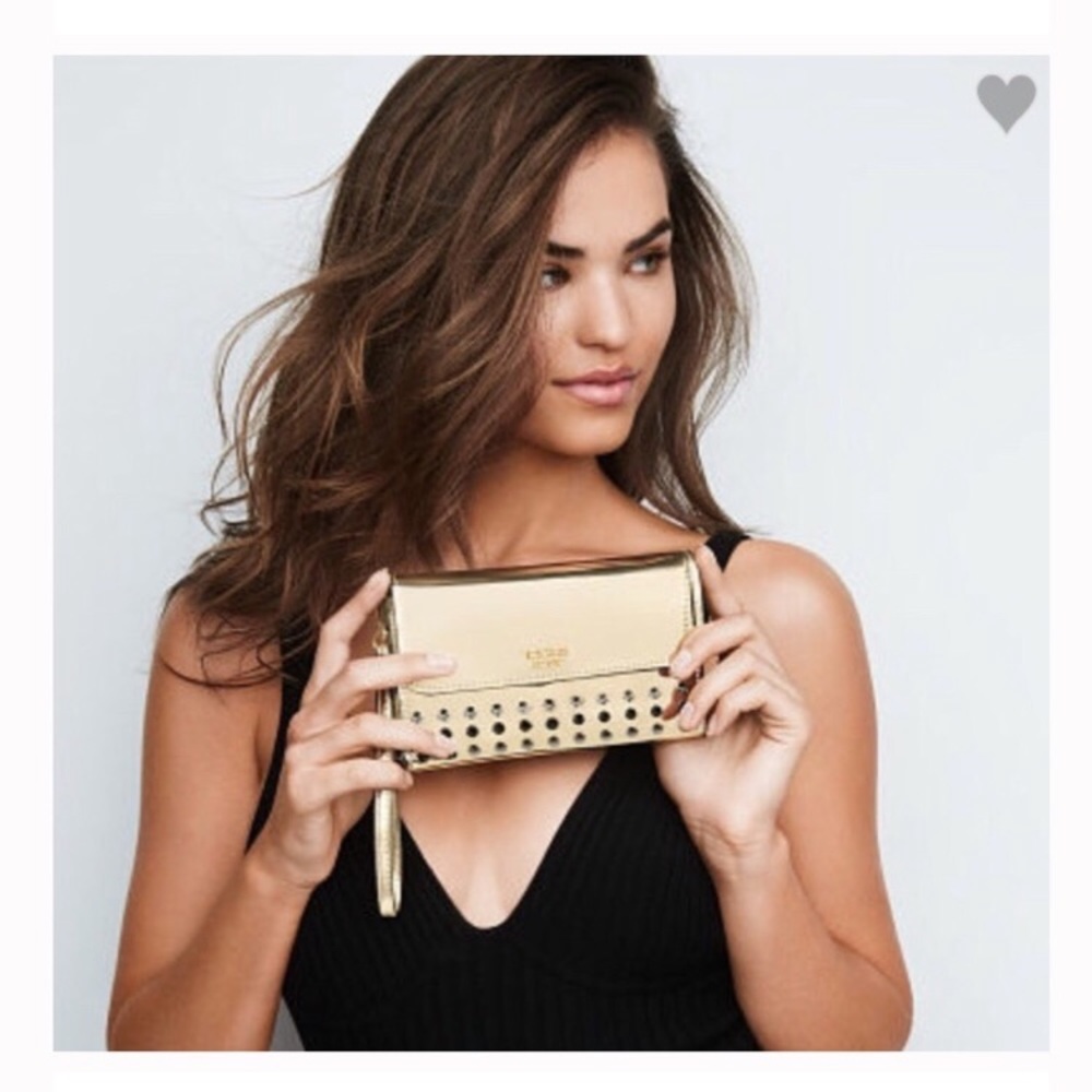 Victoria Secret gold wallet